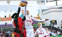 مصاف تیم ملی بسکتبال سه نفره دختران ایران مقابل استرالیا