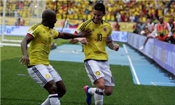 رونمایی از پیراهن تیم ملی کلمبیا با پهپاد+عکس