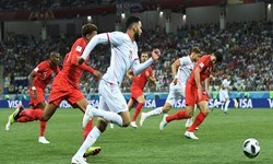 تساوی سه شیرها مقابل تونس در نیمه اول