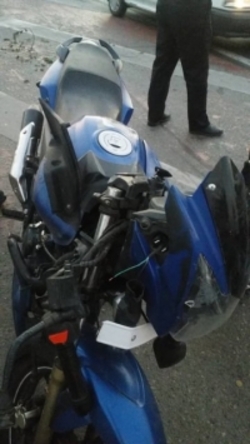 مرگ راکب بی کلاه موتورسیکلت در بزرگراه آزادگان + عکس