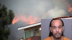 آتش‌سوزی عمدی هزاران نفر را در جنوب کالیفرنیا متواری کرد