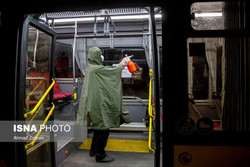 اتوبوس‌های تهران هر شبانه‌روز ۴ نوبت ضد عفونی می‌شوند