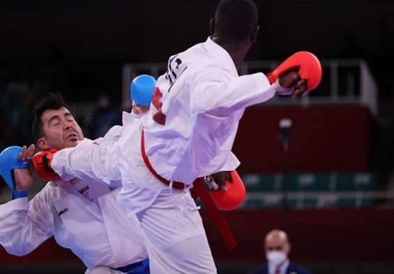 المپیک ۲۰۲۰ توکیو| تصاویری از مصدومیت گنج‌زاده  گنج طلایی کاراته ایران به هوش آمد