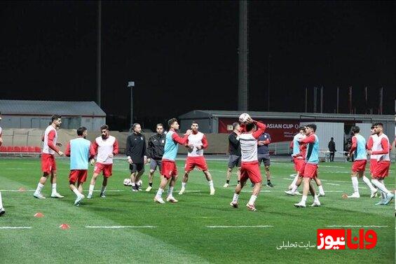 تمرین تیم ملی فوتبال پس از بازی با سوریه