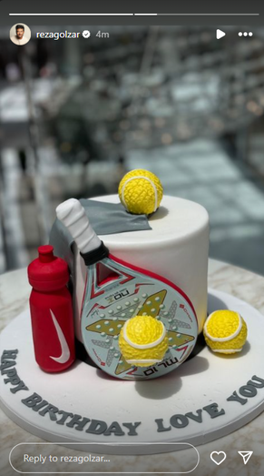 عکس| کیک تولد گلزار با طرح ورزش مورد علاقه‌اش