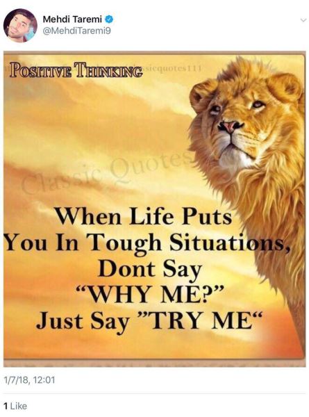 پست جالب توئیتری مهدی طارمی