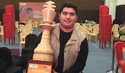 مقصودلو قهرمان فستیوال بین المللی شطرنج بمبئی شد+عکس