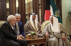 تقدیر ظریف از امیر کویت برای میانجیگری در بحران‌های کنونی منطقه