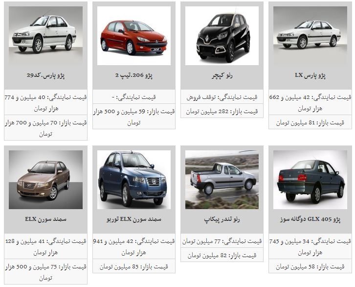 قیمت خودرو کاهش یافت+جدول قیمت خودرو کاهش یافت+جدول