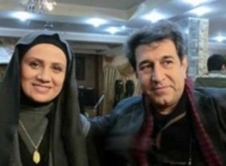 بازیگر زنی که با همسرش تماشاگر بازی ایران و عراق بود  عکس