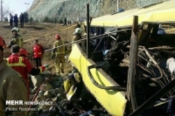 تعداد قربانیان واژگونی اتوبوس دانشگاه آزاد به ۹ نفر رسید