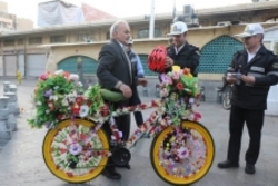 تقدیر از دوچرخه‌سواران محدوده بازار تهران