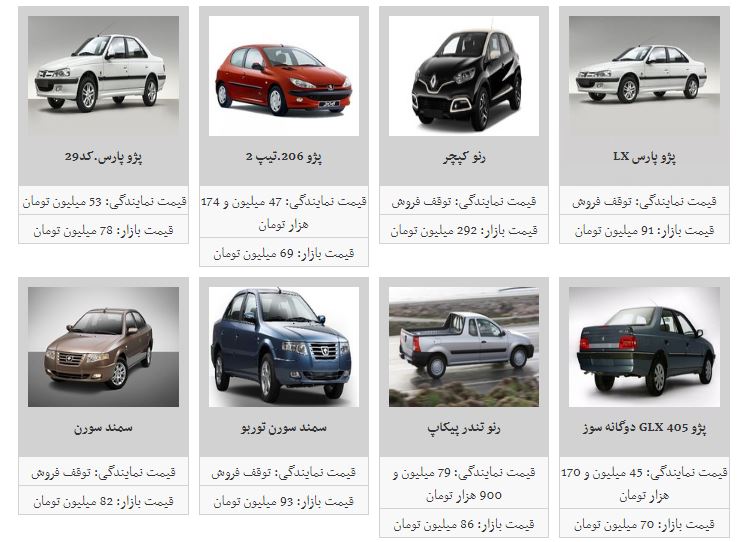 سیر صعودی  قیمت خودرو ادامه یافت + جدول