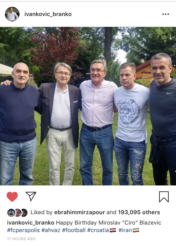 تبریک اینستاگرامی برانکو به سرمربی سابق تیم ملی ایران + عکس تبریک اینستاگرامی برانکو به سرمربی سابق تیم ملی ایران + عکس