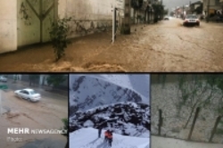 سیلاب در غرب و جنوب غرب برف و باران در مناطق وسیعی از کشور