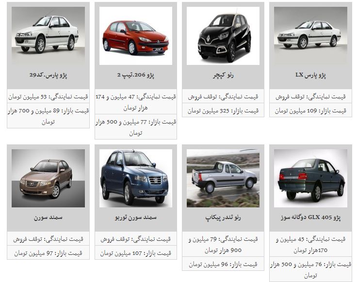ثبات در قیمت بازار خودرو + جدول
