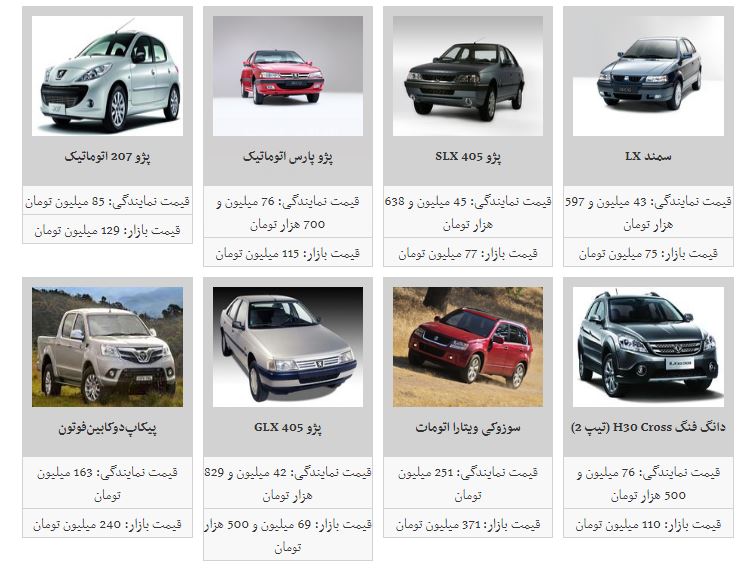 قیمت خودور کاهش یافت + جدول
