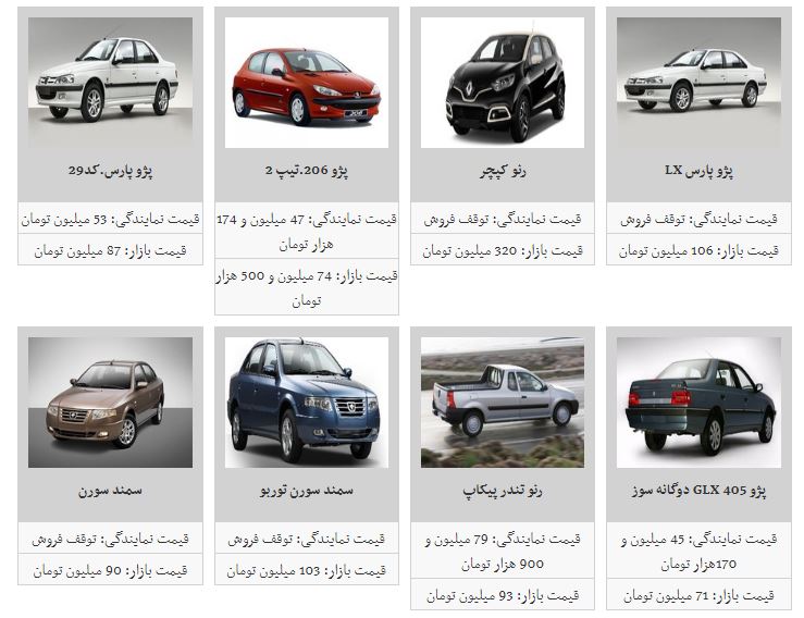 قیمت خودور کاهش یافت + جدول