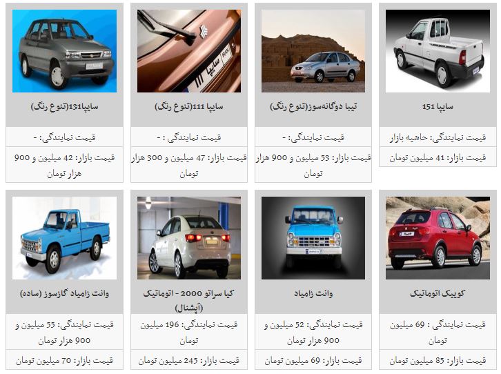 قیمت خودور کاهش یافت + جدول