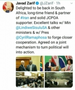 توافق ایران و آفریقای جنوبی بر روی یک سازوکار مشترک  جهت گسترش روابط 2 کشور