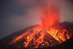 فوران آتشفشان  ساکوراجیما  در ژاپن