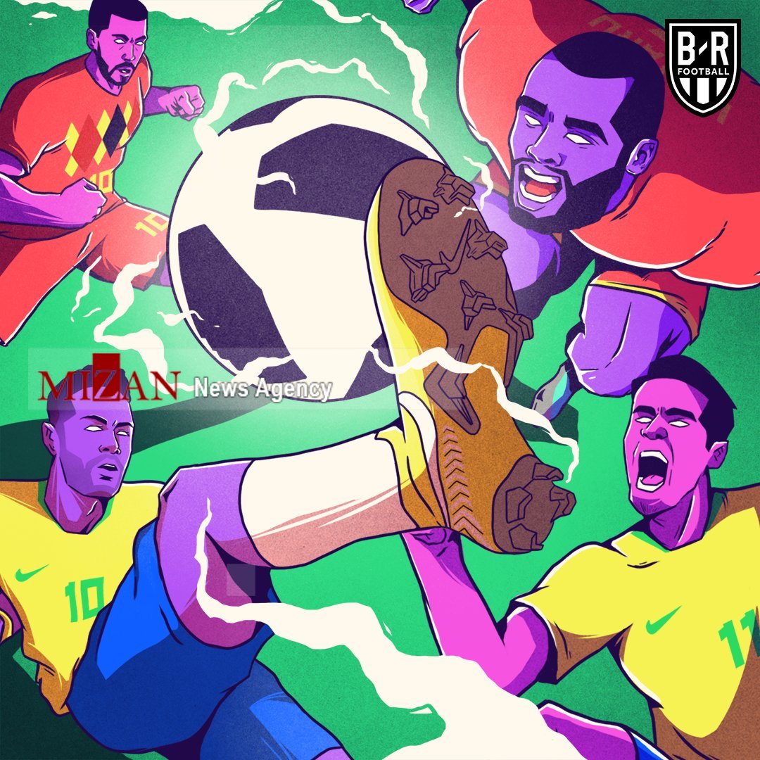 طرح جالب بلیچر ریپورت از بازی امشب برزیل و بلژیک + عکس