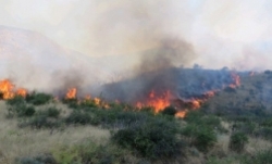 مهار آتش‌سوزی در منطقه «هزار پیچ» گرگان