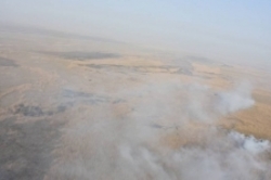 آغاز عملیات اطفای آتش‌سوزی هورالعظیم در خاک عراق