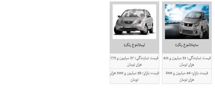 قیمت خودروهای داخلی کاهش یافت+جدول قیمت خودروهای داخلی کاهش یافت+جدول