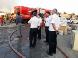 ۱۰ مصدوم در آتش سوزی آشیانه هواپیما در فرودگاه امام خمینی(ره)