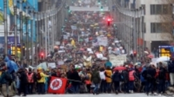 راهپیمایی فعالان محیط زیست در بروکسل همزمان با اجلاس اقلیمی لهستان