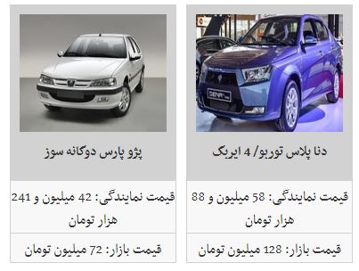 مظنه فروش دنا در بازار چقدر است؟ مظنه فروش دنا در بازار چقدر است؟