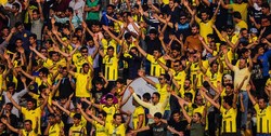 حاشیه بازی پارس جنوبی و پیکان| شعار هوادارن جم علیه رحمان رضایی فرکی در جایگاه خبرنگاران