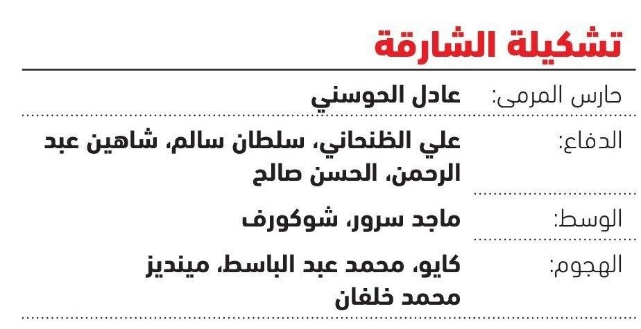 ترکیب احتمالی تیم&zwnj;های الشارجه و پرسپولیس از دید رسانه اماراتی