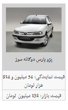 قیمت محصولات ایران خودرو در ۱۰ اسفند قیمت محصولات ایران خودرو در ۱۰ اسفند