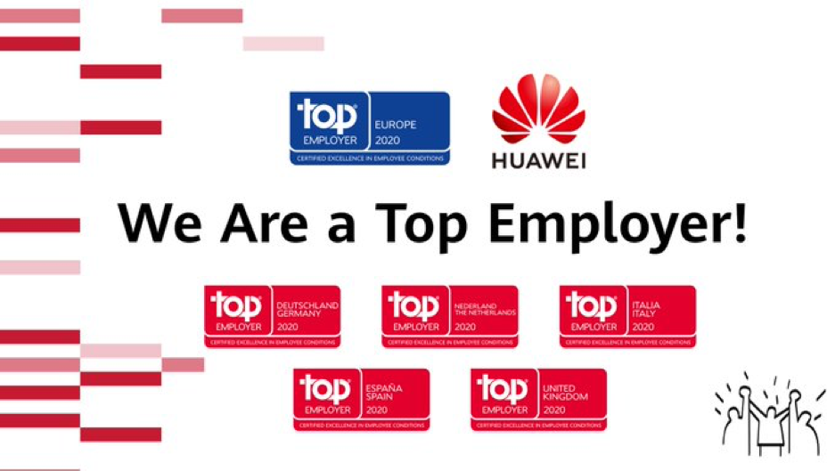 با اعلام رسمی Top Employers Institute: هوآوی کارفرمای برتر اروپا در ۲۰۲۰ شد با اعلام رسمی Top Employers Institute: هوآوی کارفرمای برتر اروپا در ۲۰۲۰ شد