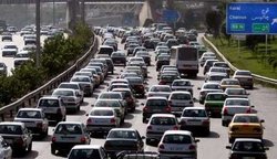 ترافیک نیمه سنگین در آزادراه تهران - کرج