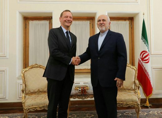 دیدار مشاور دیپلماتیک رئیس جمهور فرانسه با ظریف/عکس