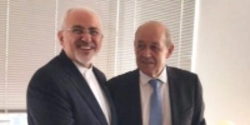 دیدار ظریف با همتای فرانسوی الیزه:مذاکره‌ای بین ظریف و هیئت آمریکایی برنامه‌ریزی نشده است