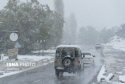 بارش برف و باران در محورهای شمالی کشور