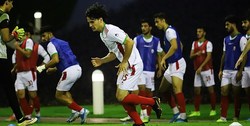 تمرین با نشاط تیم ملی فوتبال امید در اسپایر تمرین اختصاصی قائدی