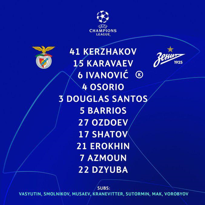 لیگ قهرمانان اروپا| سردار در ترکیب ثابت زنیت مقابل بنفیکا لیگ قهرمانان اروپا| سردار در ترکیب ثابت زنیت مقابل بنفیکا