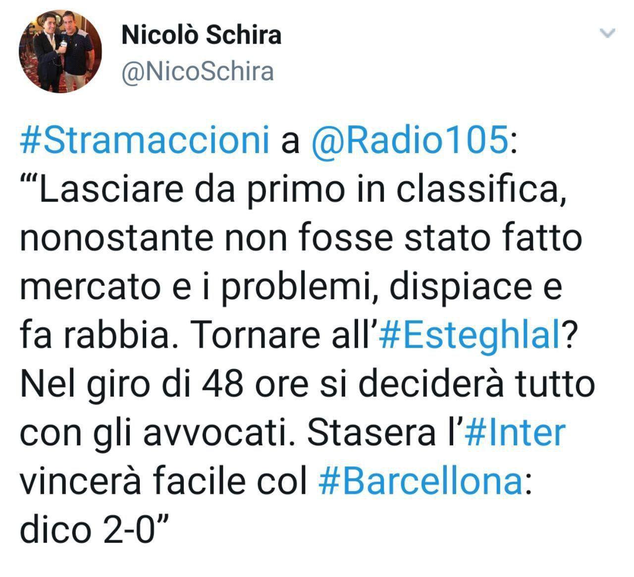 ۴۸ ساعت سرنوشت ساز برای استراماچونی و استقلال ۴۸ ساعت سرنوشت ساز برای استراماچونی و استقلال