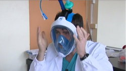 تبدیل ماسک‌های غواصی به دستگاه تنفس در یک بیمارستانِ ایتالیا