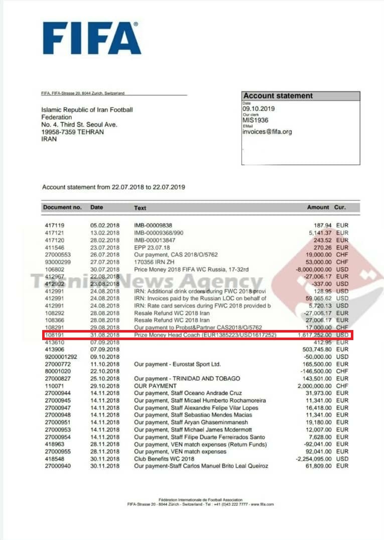 واقعیت ماجرای اتهام به کی روش و فدراسیون تاج در مورد پاداش ها/ کارلوس تبرئه شد! واقعیت ماجرای اتهام به کی روش و فدراسیون تاج در مورد پاداش ها/ کارلوس تبرئه شد!