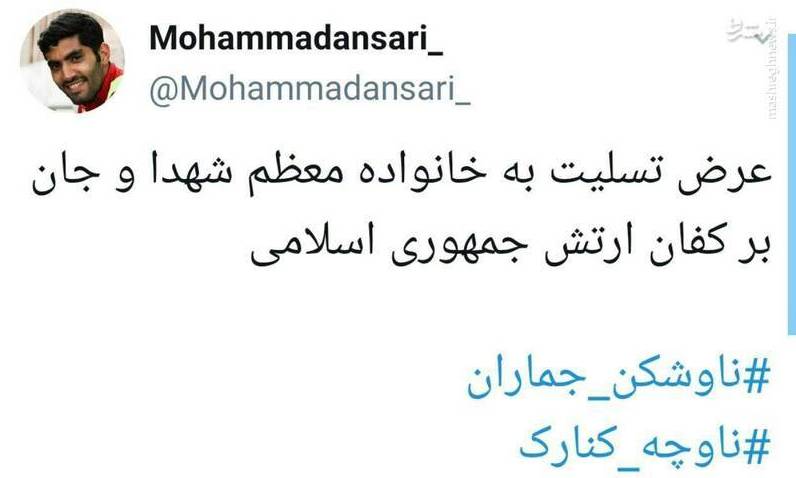 واکنش محمد انصاری به حادثه ناوچه کنارک ارتش+عکس