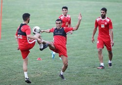 تمرین اختصاصی مهاجم پرسپولیس