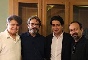 ویدیویی از استاد شجریان، اصغر فرهادی و همایون در حال تماشای فوتبال