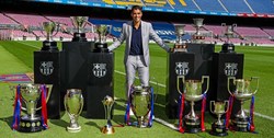 خداحافظی سوارس با بارسلونا در کنار 13 جام+عکس