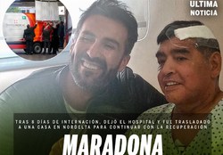 مارادونا از بیمارستان مرخص شد + عکس